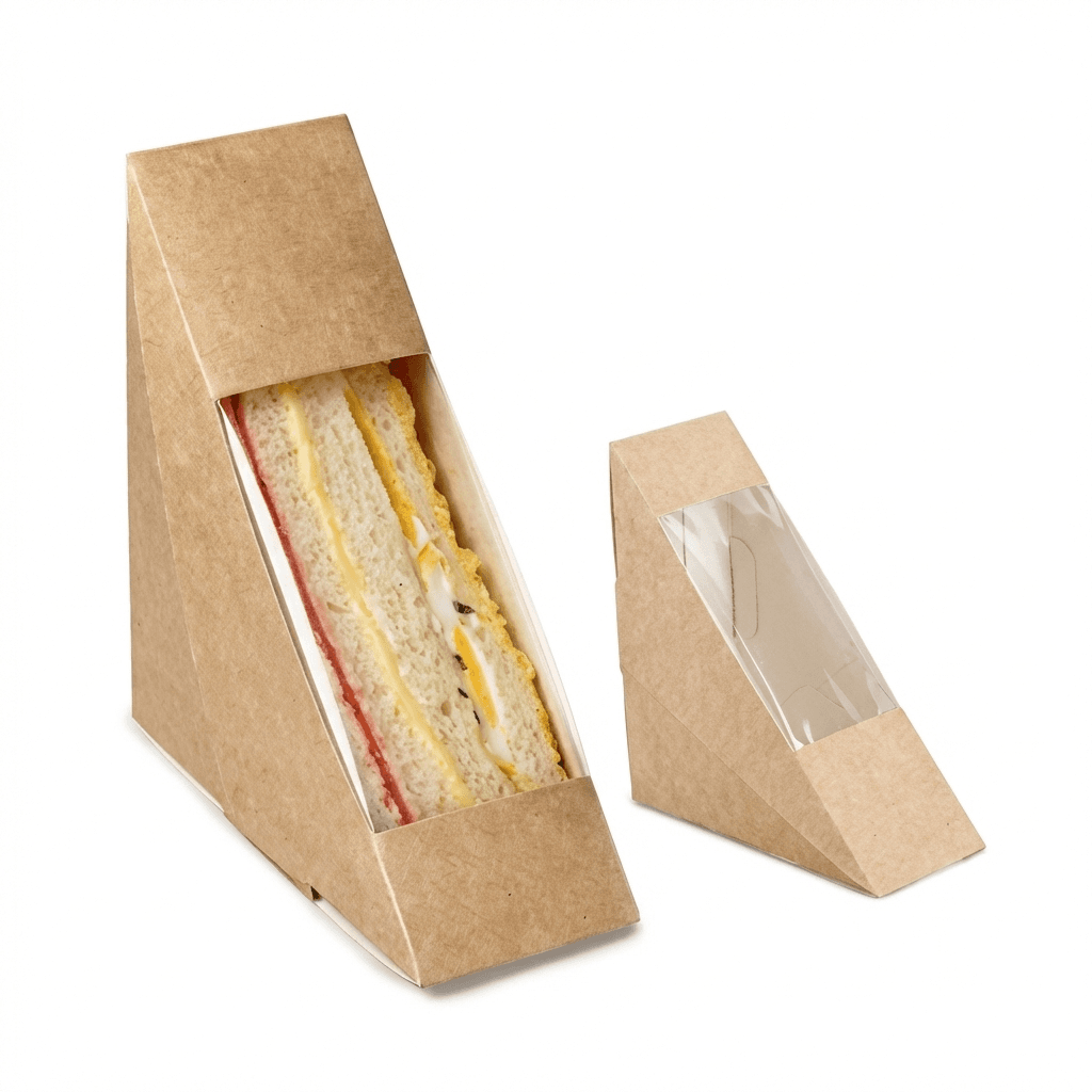 Natural Kraft Sandwich Box-PLA Window