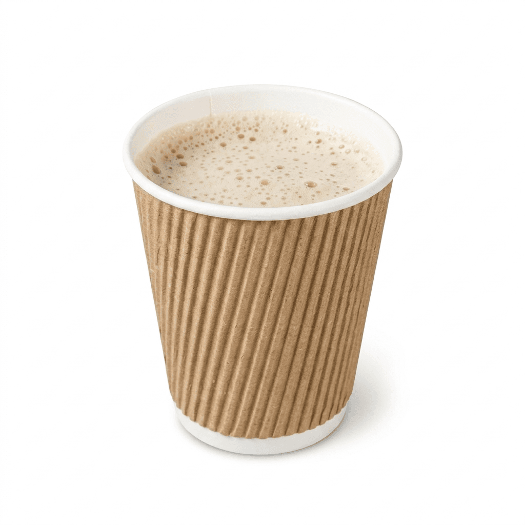 Ripple-Natural Kraft Paper Cup-Vertical Style
