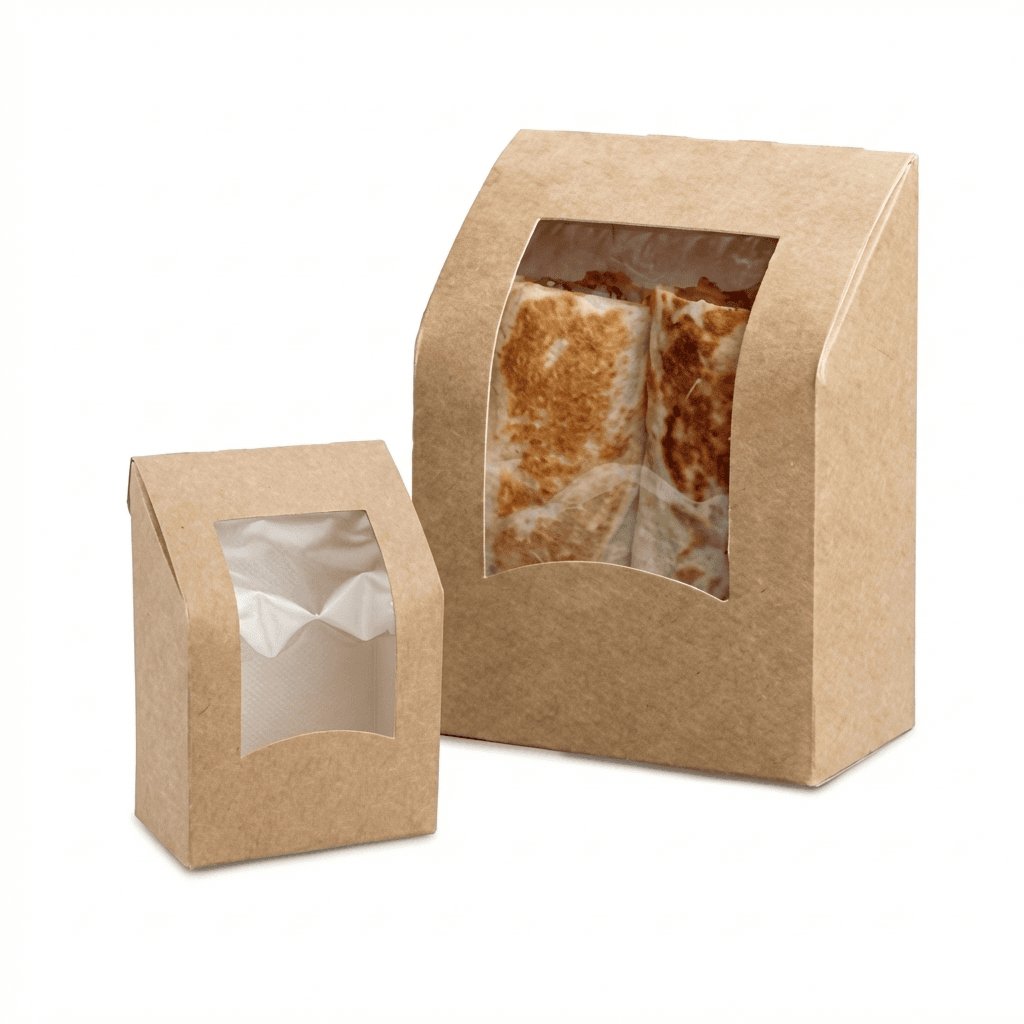 Kraft Wrap Box-PLA Window