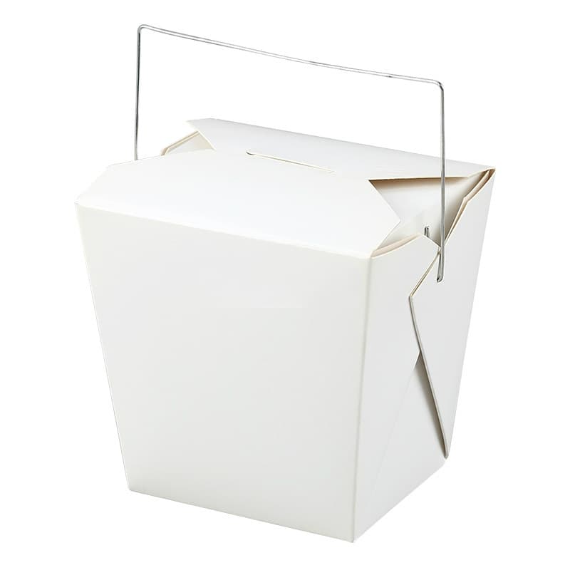 White Cardboard Box-Wire Handle 1