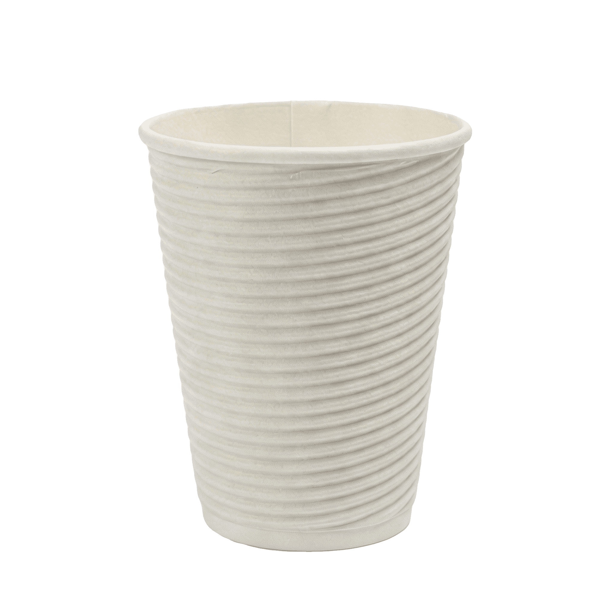Ripple-White Cardboard Paper Cup-Horizon Style