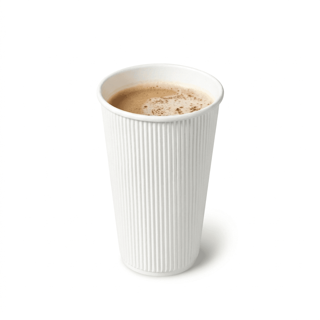Ripple-White Cardboard Paper Cup-Vertical Style