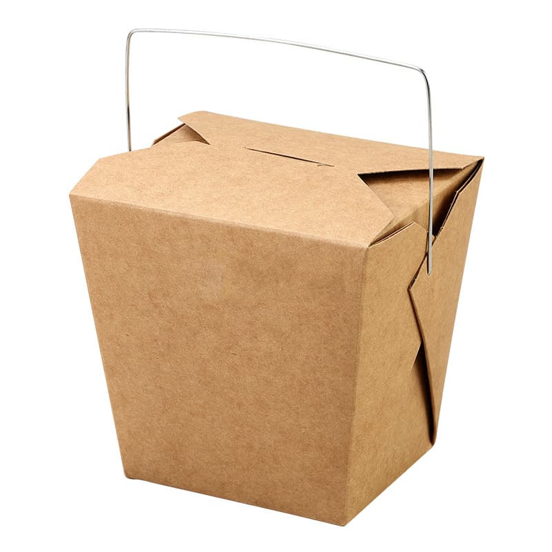 Kraft Square Food Box-Wire Handle 1