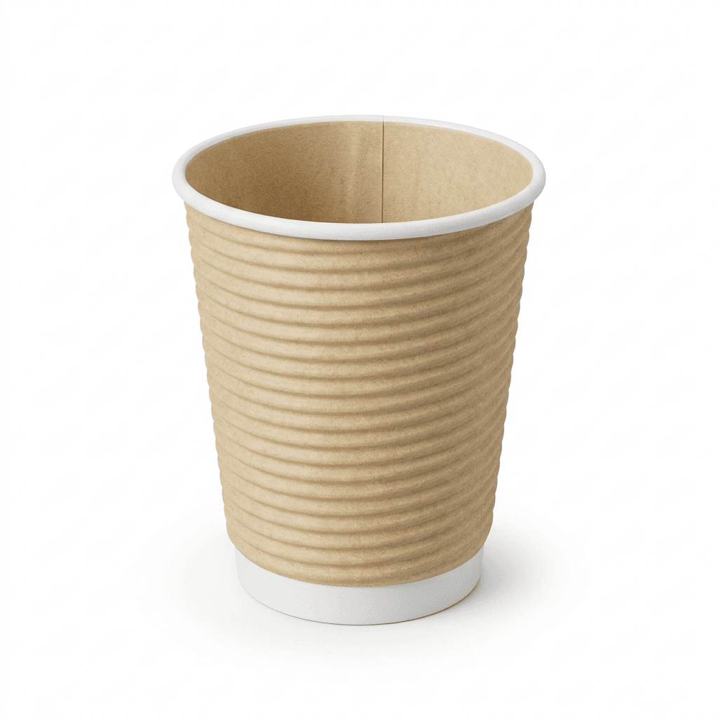 Ripple-Natural Kraft Paper Cup-Horizon Style