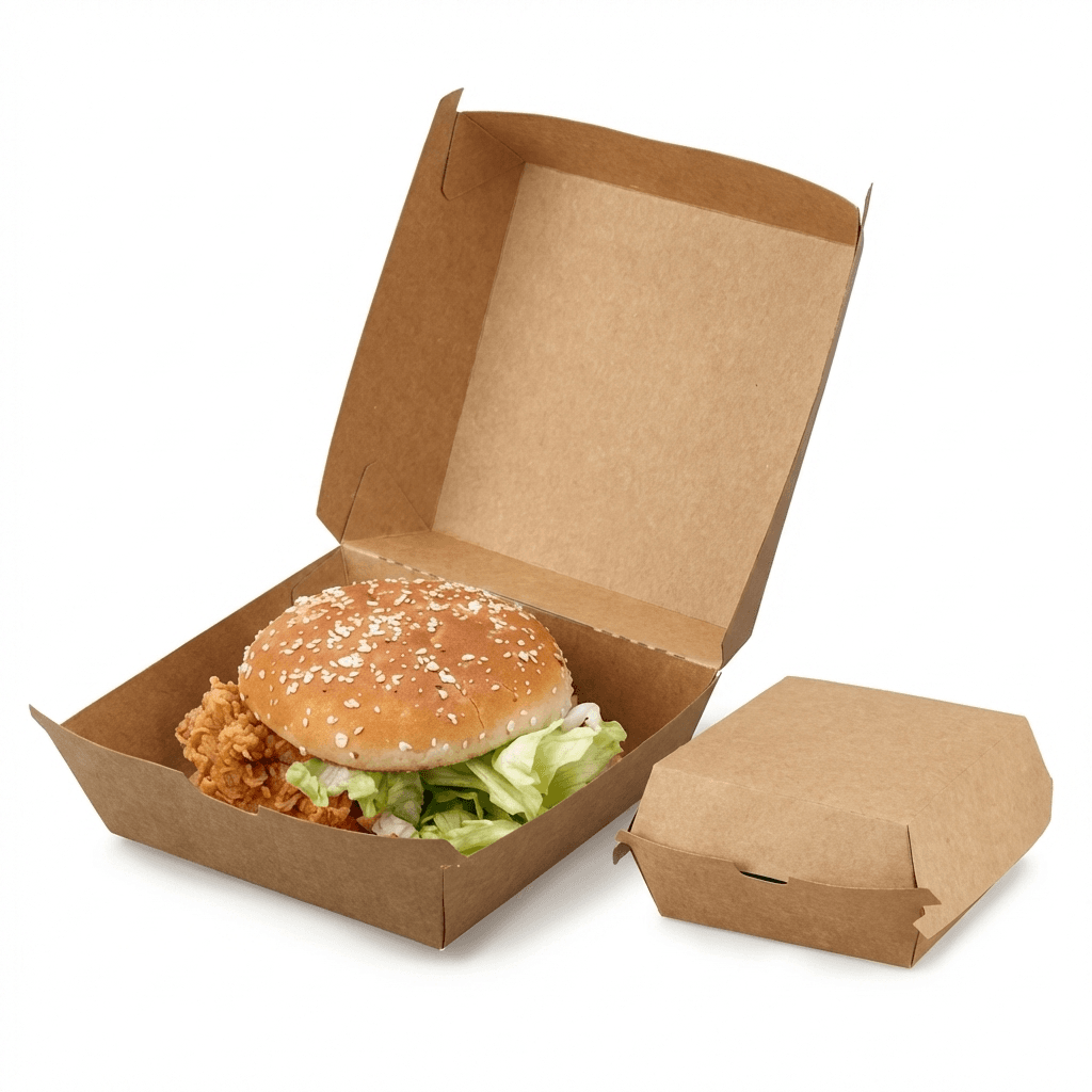 Natural Kraft Hamburger Box