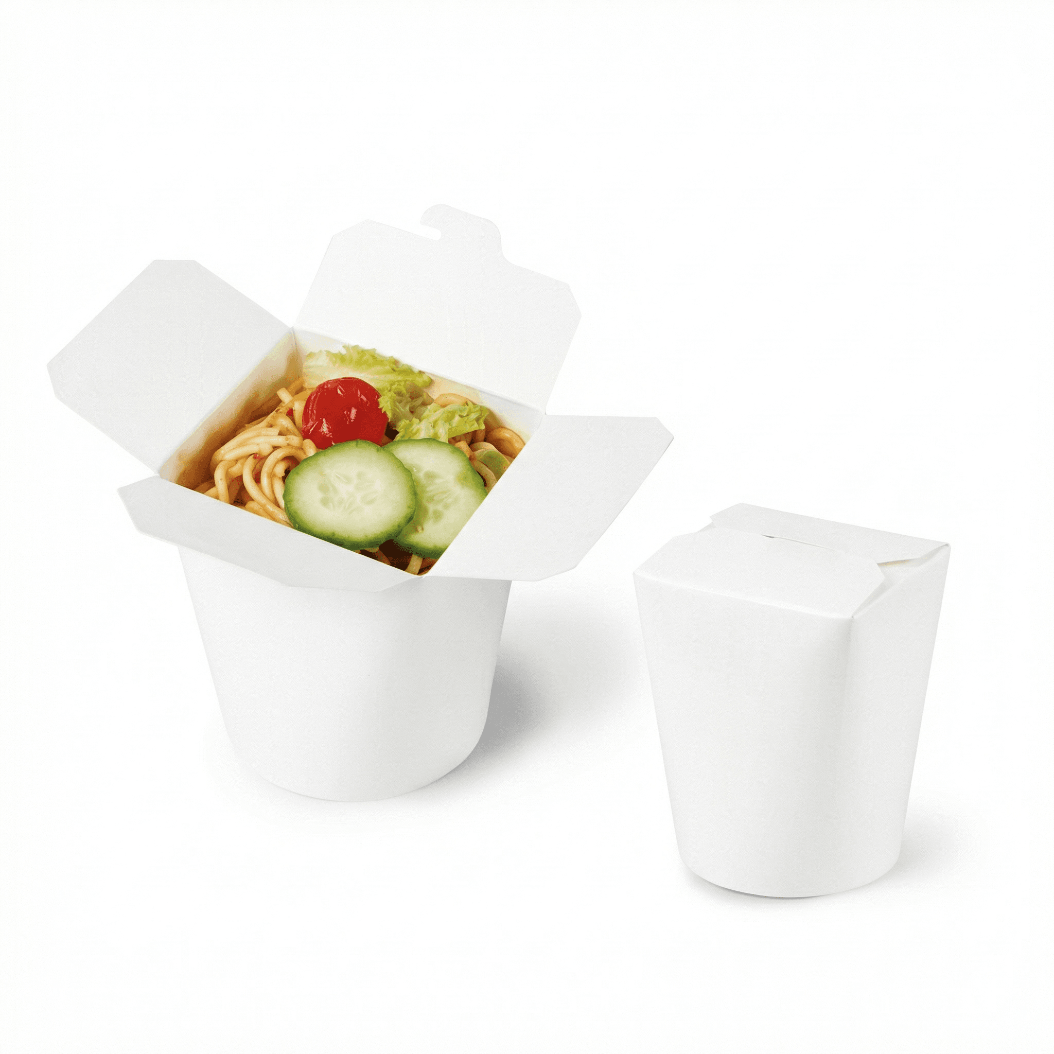 White Round Food Box