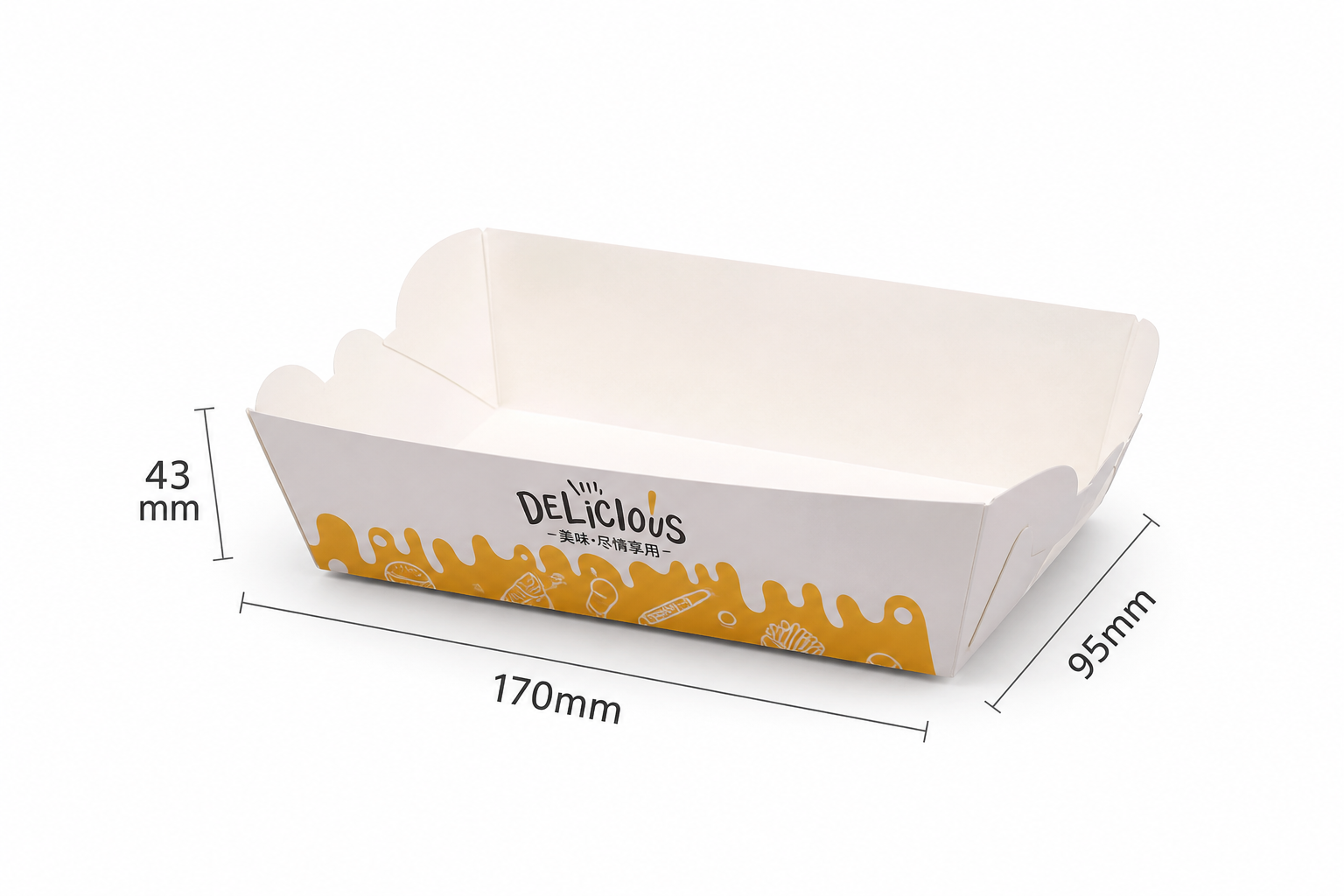 Color Printed Boat Box 170*95*43mm