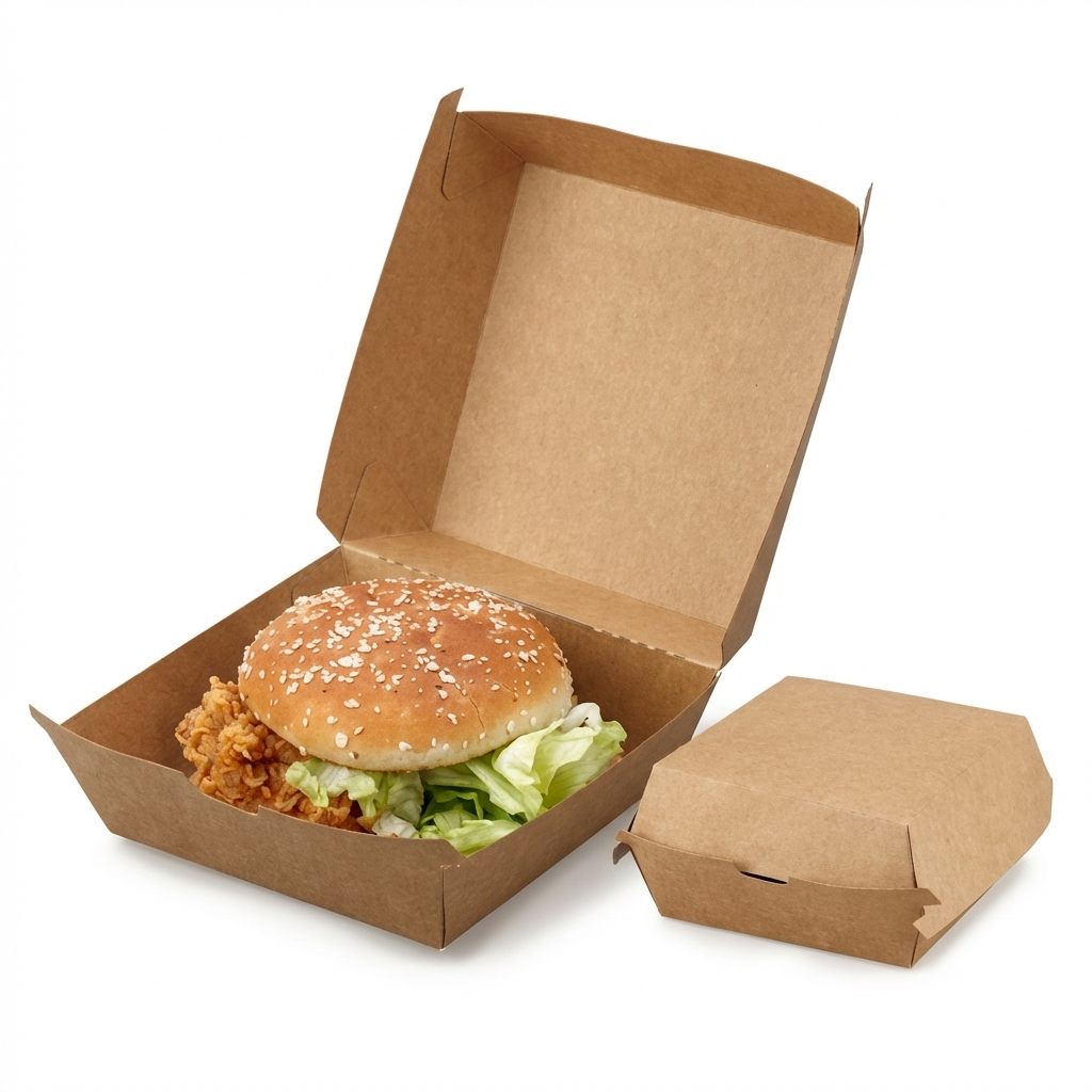 Natural Kraft Hamburger Box 105mm