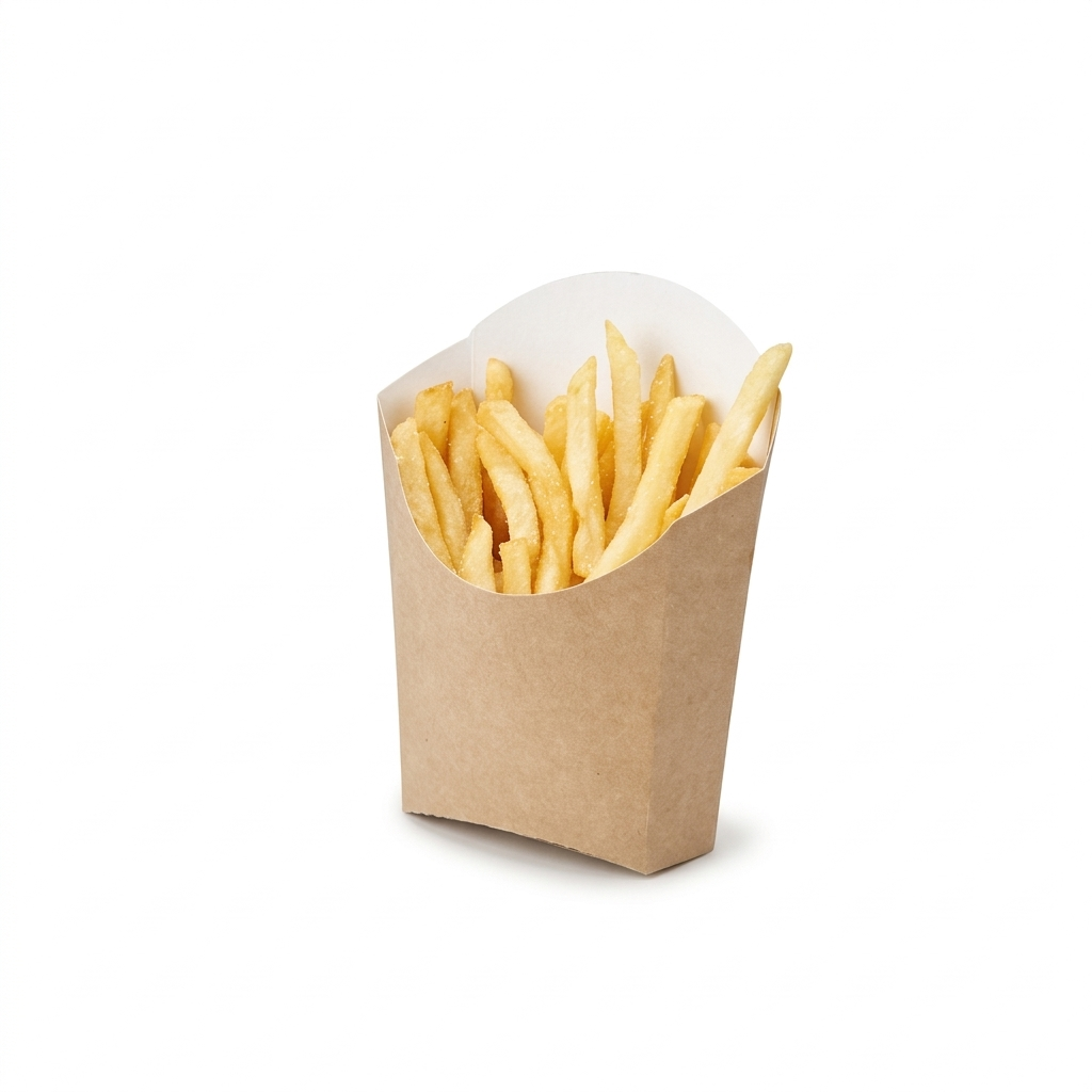 Natural Kraft French Fries Box 154mm