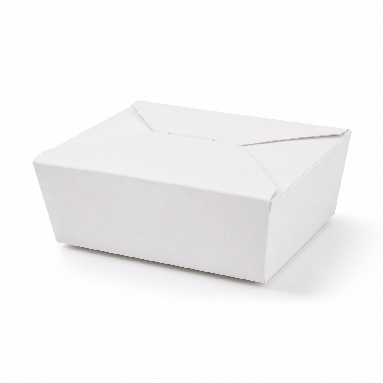 Square Paper Bowl White with Lid