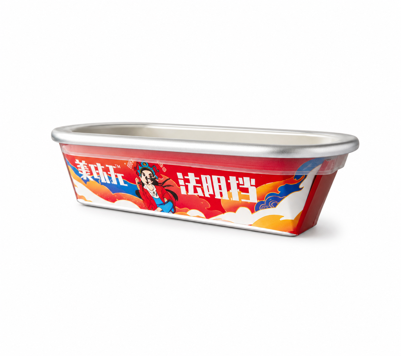 Colored Rectangular Rolled Edge Bowl 650ml